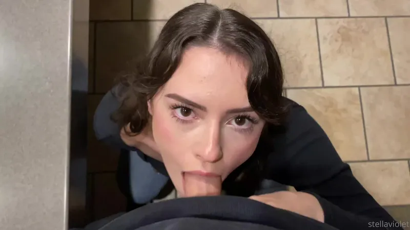 Amazing Quickie In Public Bathroom - Stella Violet