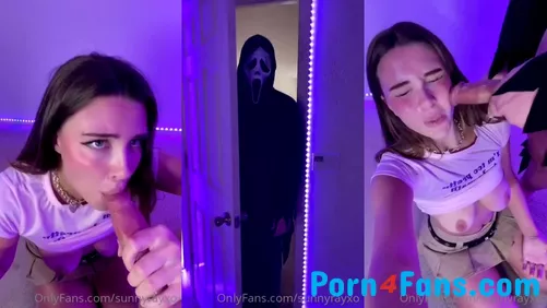 Sunny Ray Sloppy Facefuck In Scary Movie Parody