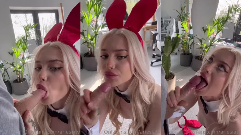 Naughty Bunny Tysria Likes Sucking Dick