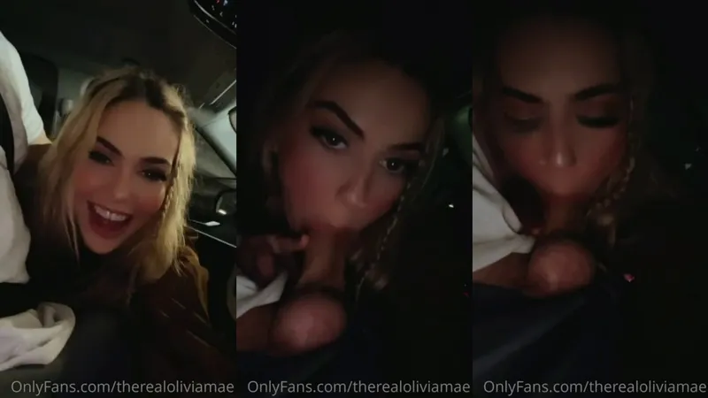 Pretty Olivia Mae Car Blowjob