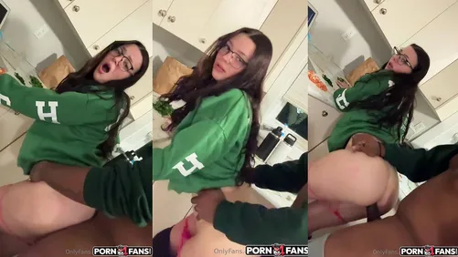 Sophie Blacc Gets Banged From Behind While Cooking