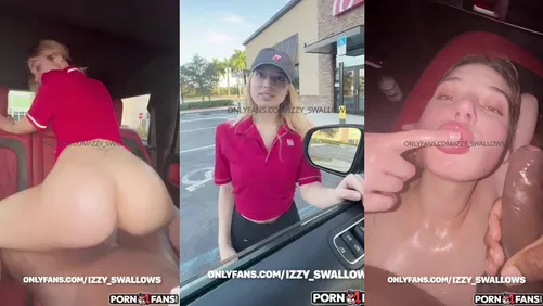 Chick-fil-A Girl Izzy_Swallows Lets Customer Fuck Her In His Car