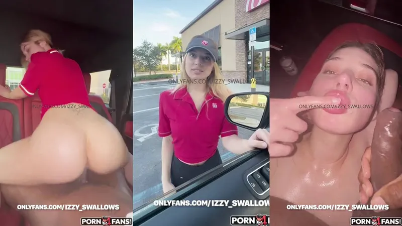 Chick-fil-A Girl Izzy_Swallows Lets Customer Fuck Her In His Car