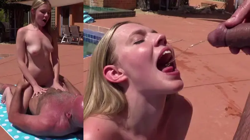 Rebel Rhyder Gets Used By Perverted Old Man By The Pool