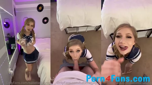 Schoolgirl BabeBellaLynn Blowjob Video