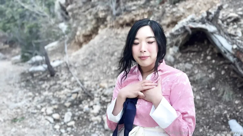 Elle Lee Outdoor Sextape Wearing A Korean Hanbok