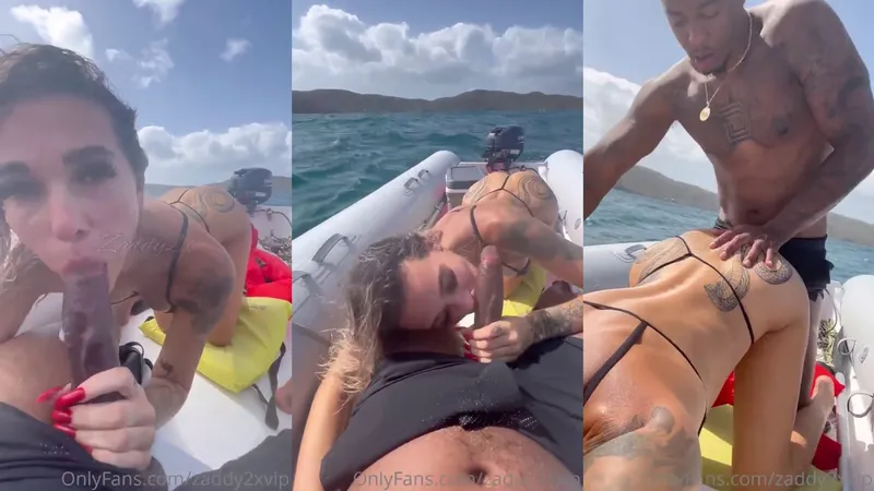 Hannahmakala Getting Naughty Out On Sea On A Motorboat