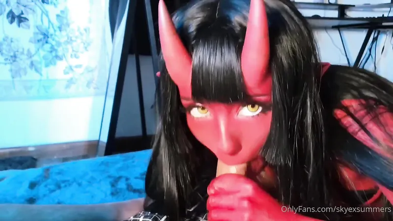 Asian Demon Girl Loves A Nice Dick Inside Her - Skye Summers