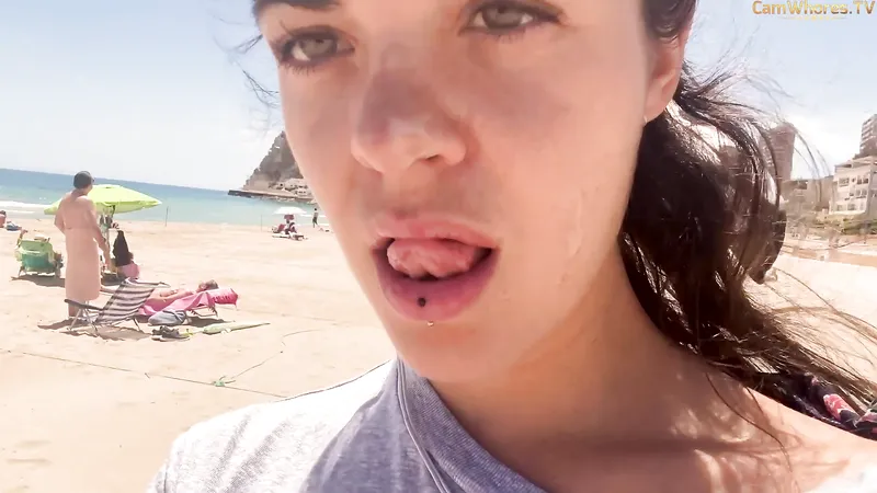 Banana Nomads Blowjob and Public Cum Walk On The Beach
