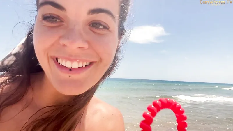 Banana Nomads Blowjob and Public Cum Walk On The Beach