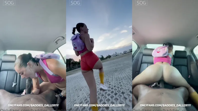 Dora Cosplay Sextape In A Car With A BBC - Ashley Aoky