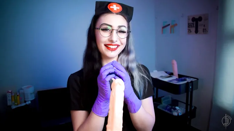 British Nurse Aestra Azure Handjob With Massive Cumshot