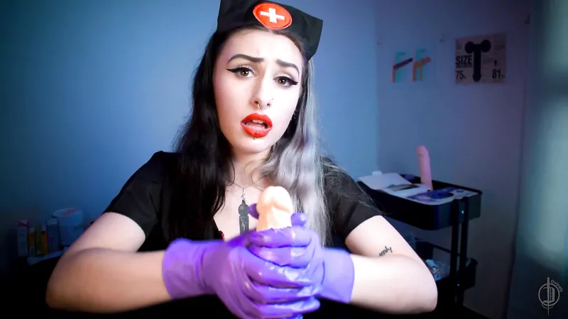 British Nurse Aestra Azure Handjob With Massive Cumshot