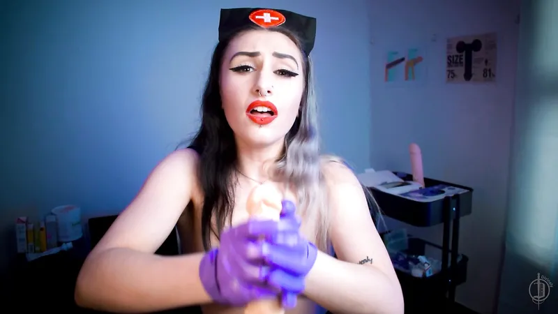 British Nurse Aestra Azure Handjob With Massive Cumshot