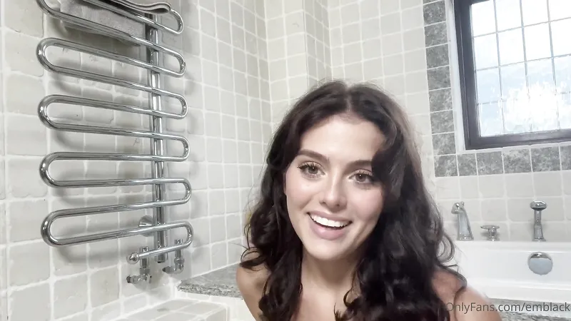 Emily Black Bathroom Solo Pleasuring Herself