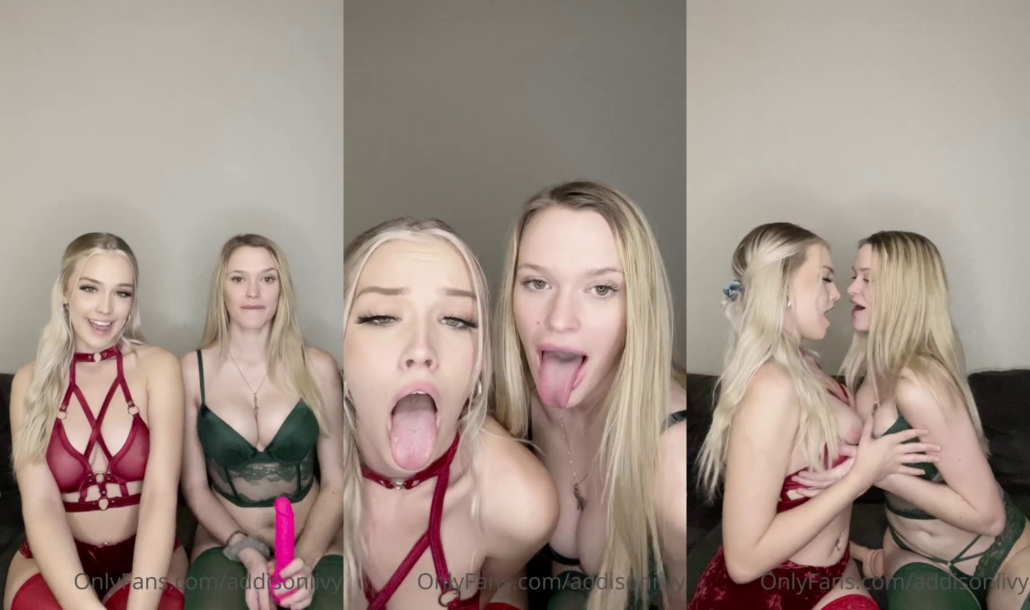 Blonde Hotties Ivybabyxoxo and Addison Ivy Dildo Video Leaked | Porn4Fans
