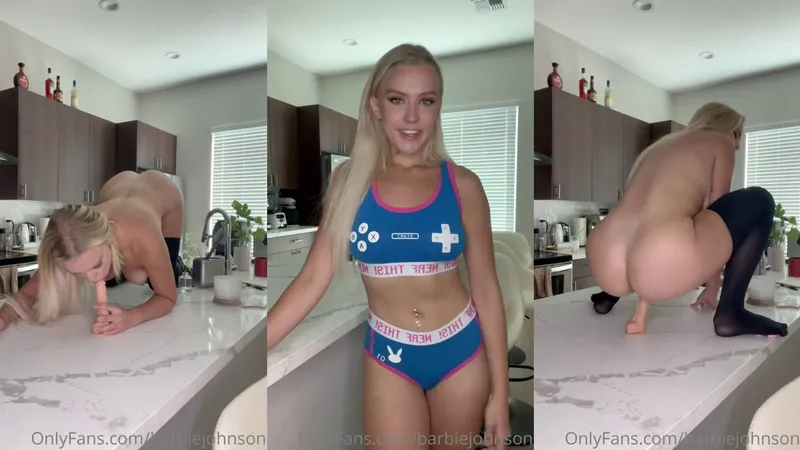 Social Media Hottie Addison Ivy Riding Her Dildo On The Kitchen Table