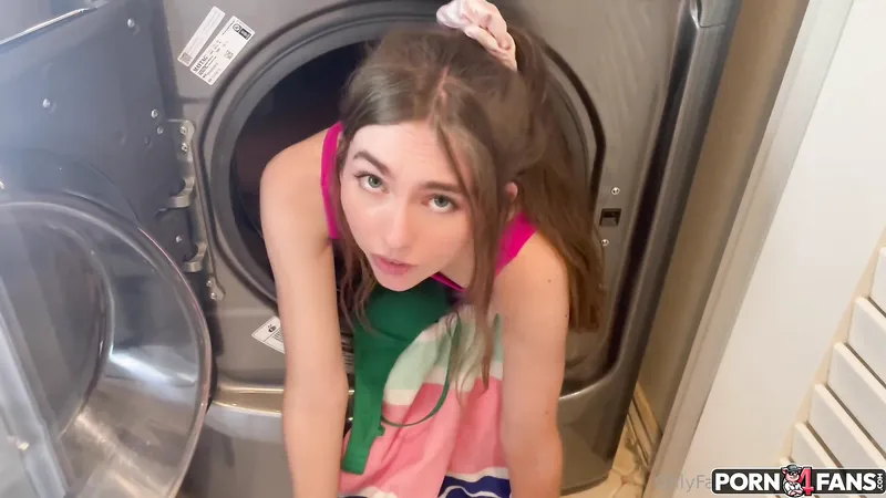 Hot Step Sis Kylie Island Fucked In The Laundry Machine