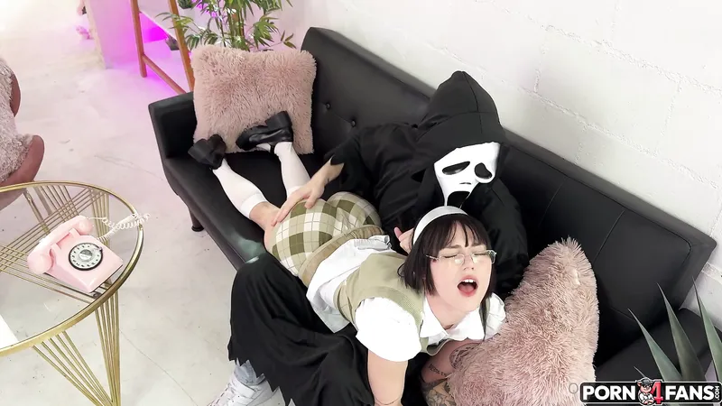 Hot School Girl Essaere Gets Spanked and Fingered By Ghostface