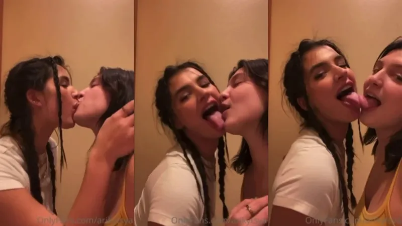 Arikytsya and Fayekytsya Hot Lesbian Kissing
