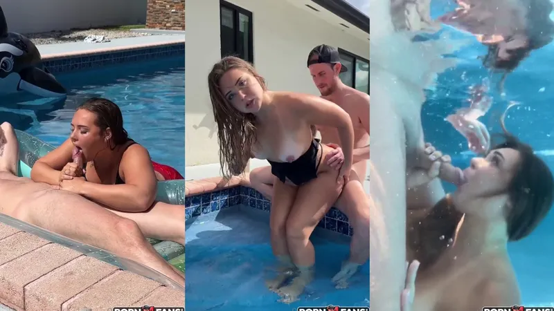 Horny Mayseeds Blows And Gets Her Pussy Fucked In The Pool