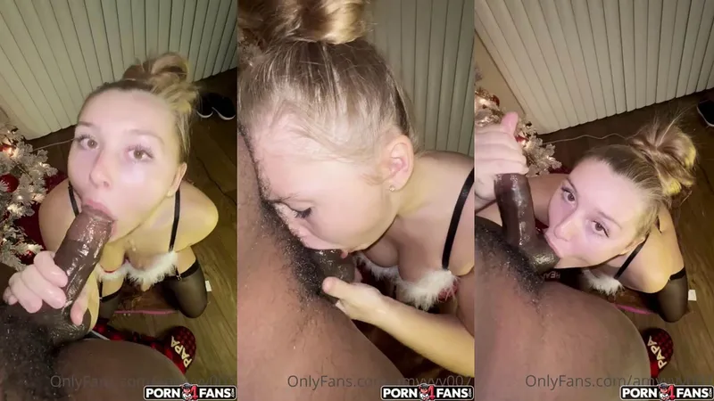 Amyyyy007 Sloppy Christmas Blowjob